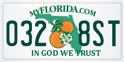 FL license plate 0328ST