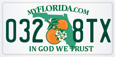 FL license plate 0328TX
