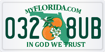 FL license plate 0328UB