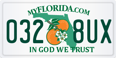 FL license plate 0328UX