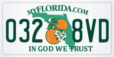 FL license plate 0328VD