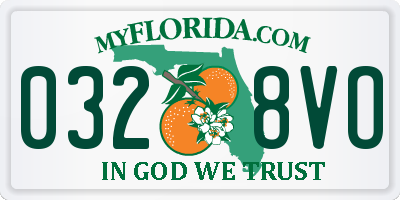 FL license plate 0328VO