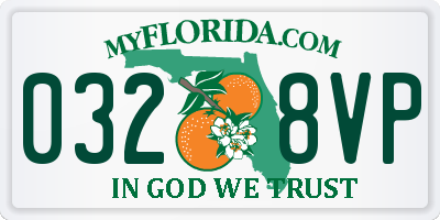 FL license plate 0328VP