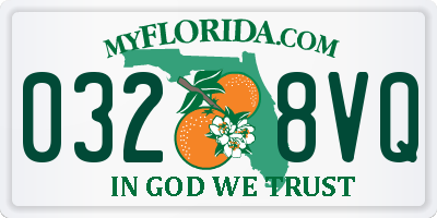 FL license plate 0328VQ