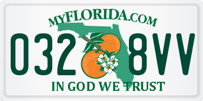 FL license plate 0328VV