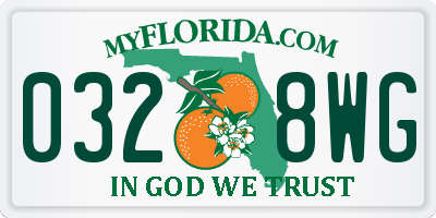 FL license plate 0328WG
