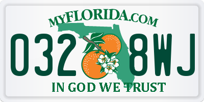 FL license plate 0328WJ