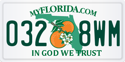FL license plate 0328WM