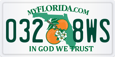 FL license plate 0328WS