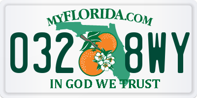 FL license plate 0328WY
