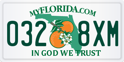 FL license plate 0328XM