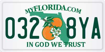 FL license plate 0328YA