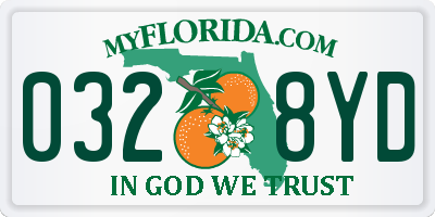 FL license plate 0328YD
