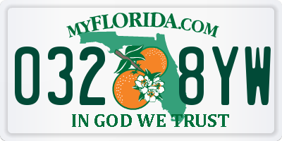 FL license plate 0328YW