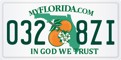 FL license plate 0328ZI