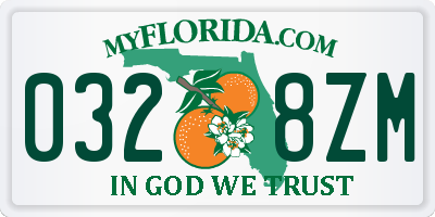 FL license plate 0328ZM