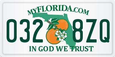 FL license plate 0328ZQ