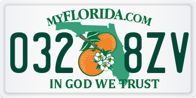 FL license plate 0328ZV