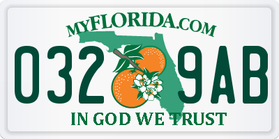 FL license plate 0329AB
