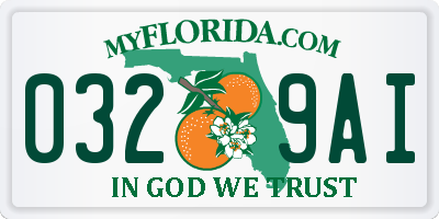 FL license plate 0329AI