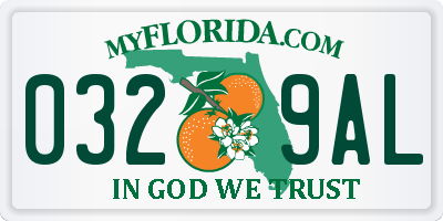 FL license plate 0329AL
