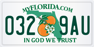 FL license plate 0329AU