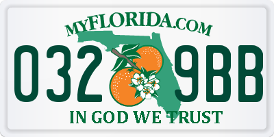 FL license plate 0329BB