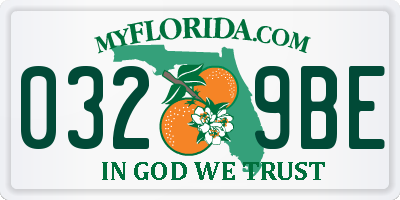 FL license plate 0329BE