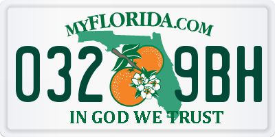 FL license plate 0329BH