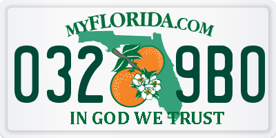 FL license plate 0329BO