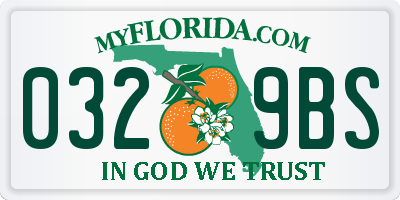 FL license plate 0329BS