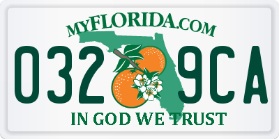 FL license plate 0329CA