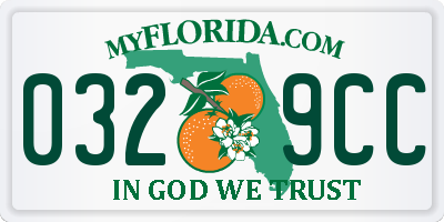 FL license plate 0329CC