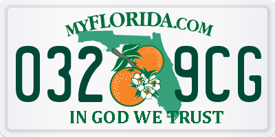 FL license plate 0329CG