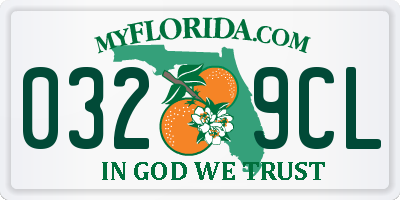 FL license plate 0329CL
