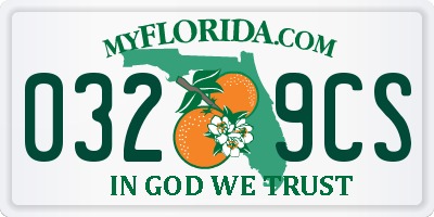 FL license plate 0329CS