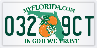 FL license plate 0329CT