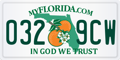 FL license plate 0329CW