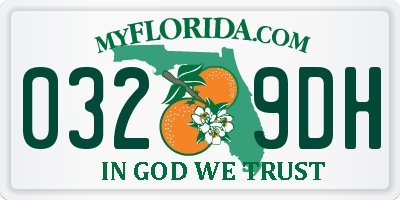 FL license plate 0329DH