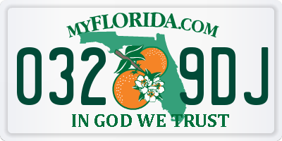 FL license plate 0329DJ