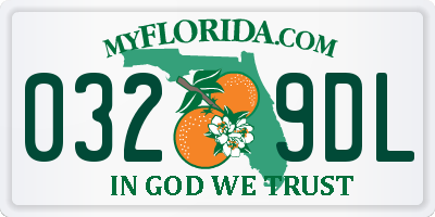 FL license plate 0329DL