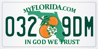 FL license plate 0329DM