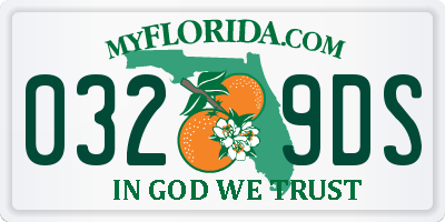 FL license plate 0329DS