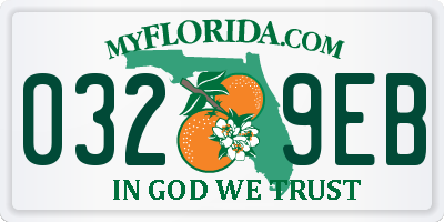 FL license plate 0329EB