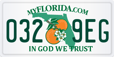 FL license plate 0329EG