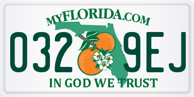 FL license plate 0329EJ