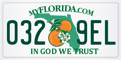 FL license plate 0329EL