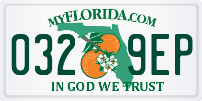 FL license plate 0329EP