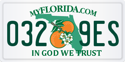 FL license plate 0329ES