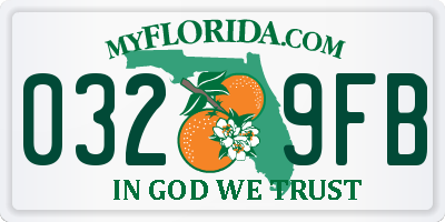 FL license plate 0329FB